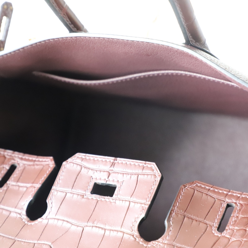 rouge sellier togo and matte aligator crocodile birkin 25 touch with ghw