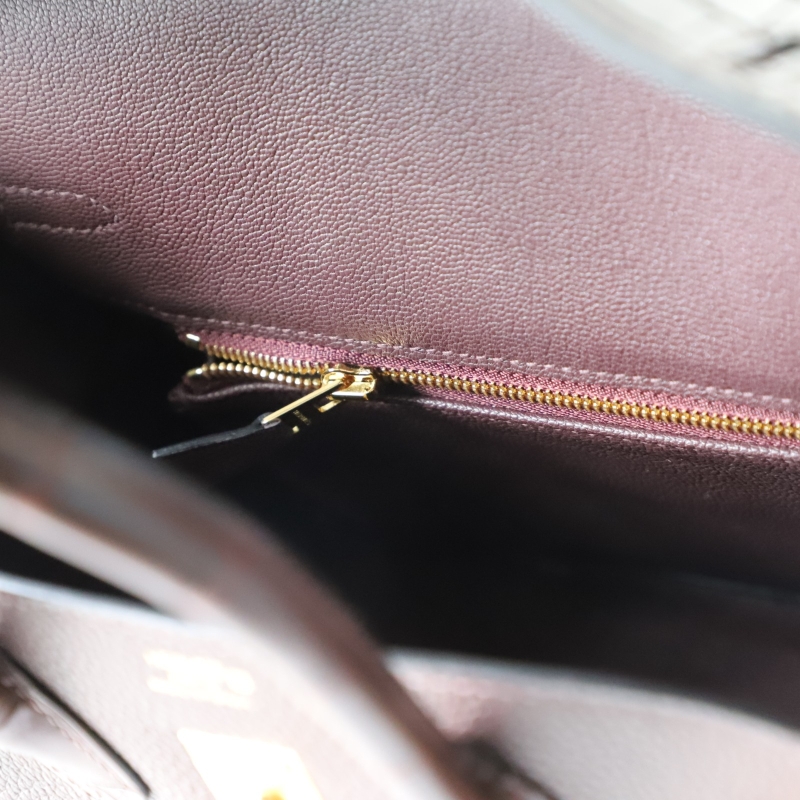 rouge sellier togo and matte aligator crocodile birkin 25 touch with ghw