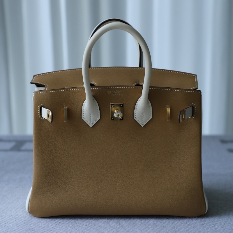 4B Biscuit and nata swift birkin 25cm with gold hardware