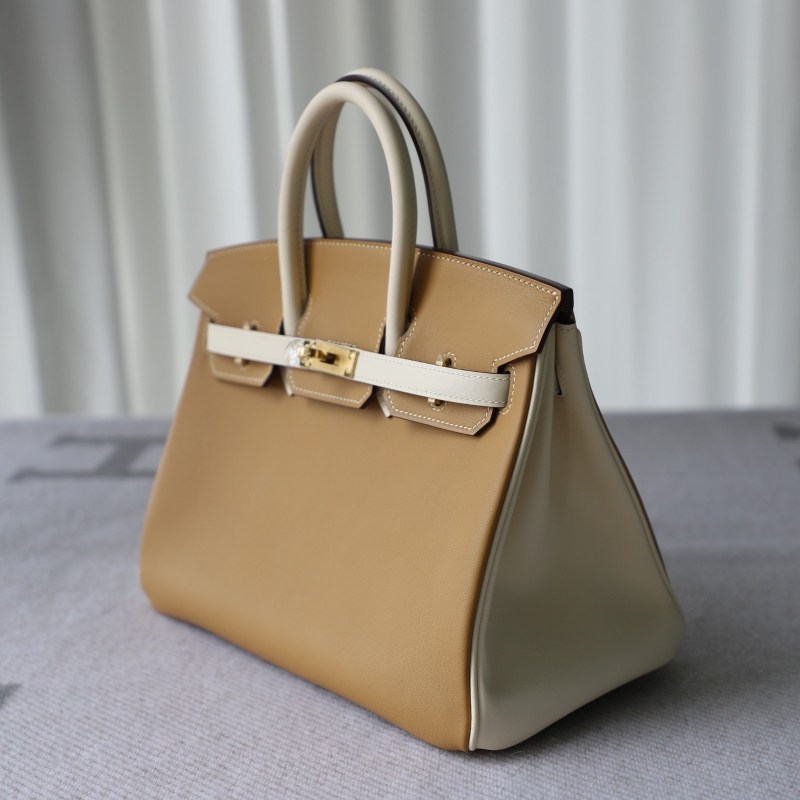 4B Biscuit and nata swift birkin 25cm with gold hardware