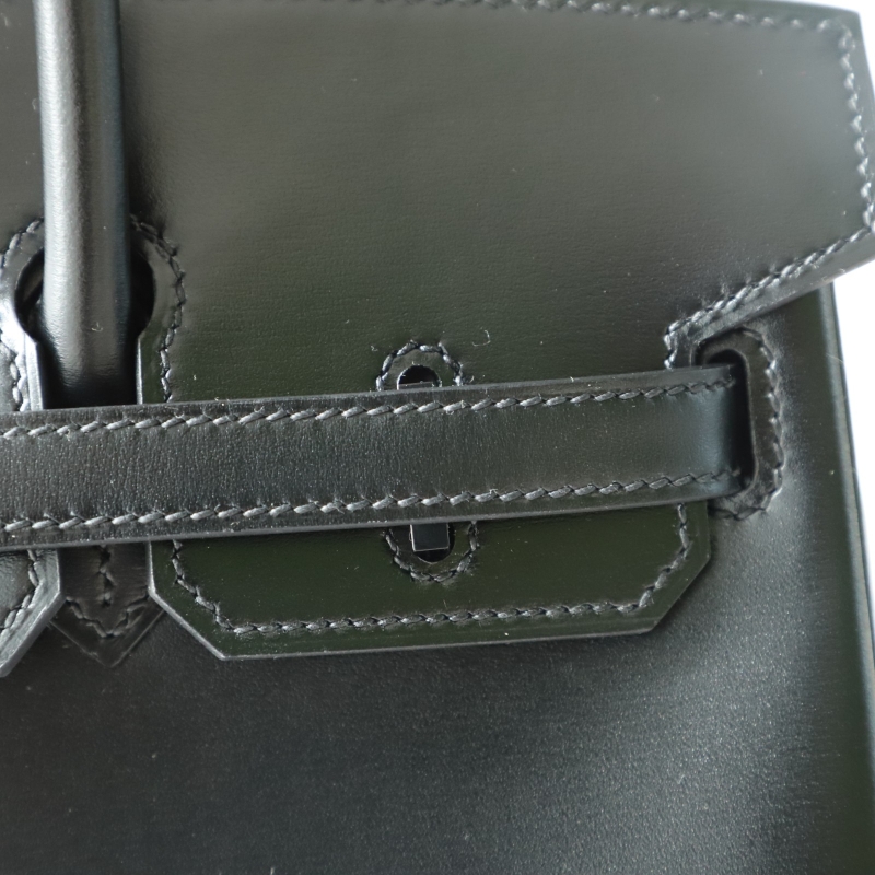 CK89 Nior box calf Birkin 25cm So black