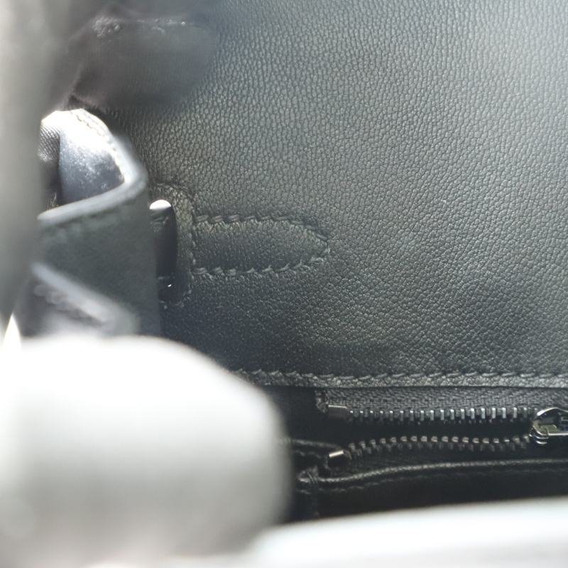 CK89 Nior box calf Birkin 25cm So black