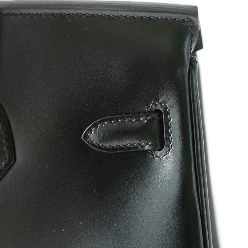 CK89 Nior box calf Birkin 25cm So black