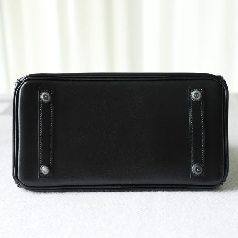 CK89 Nior box calf Birkin 25cm So black
