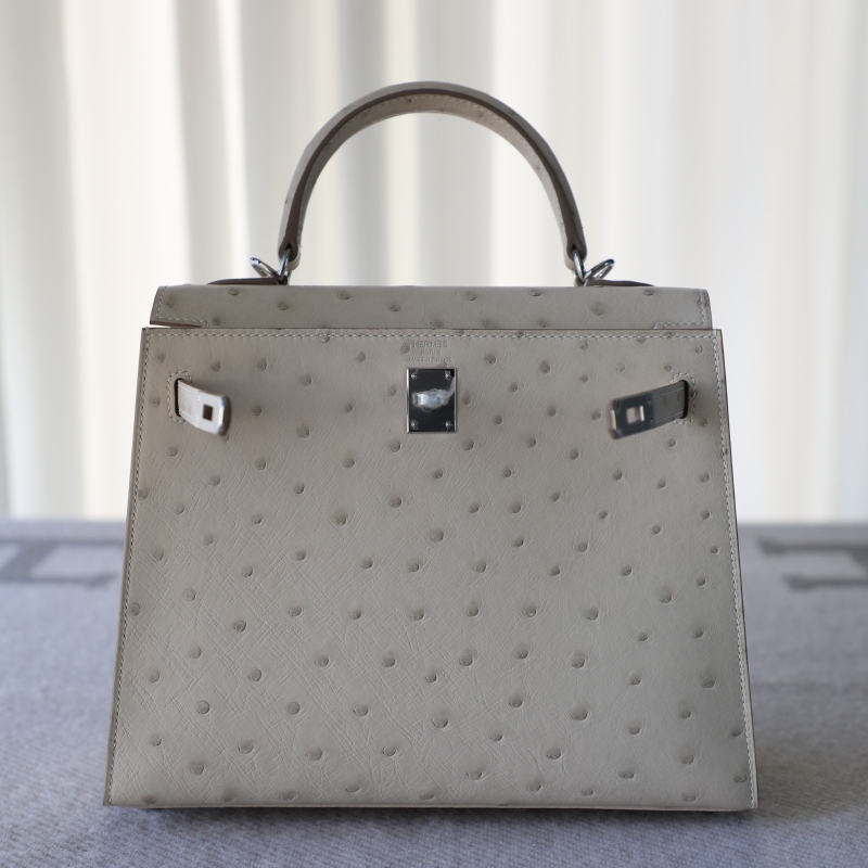 8L Beton KK ostrich kelly 25 sellier with phw