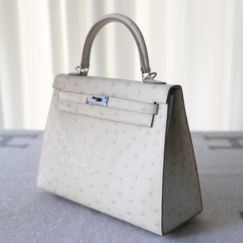 8L Beton KK ostrich kelly 25 sellier with phw