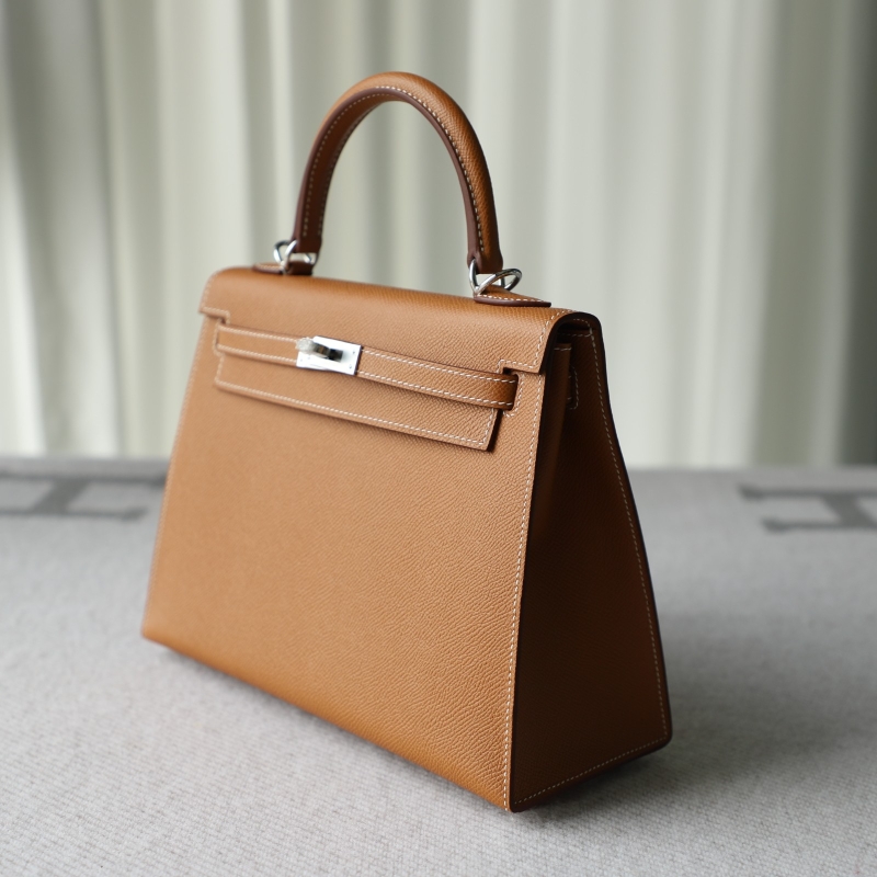 C37 GOLD epsom kelly 25 sellier with phw