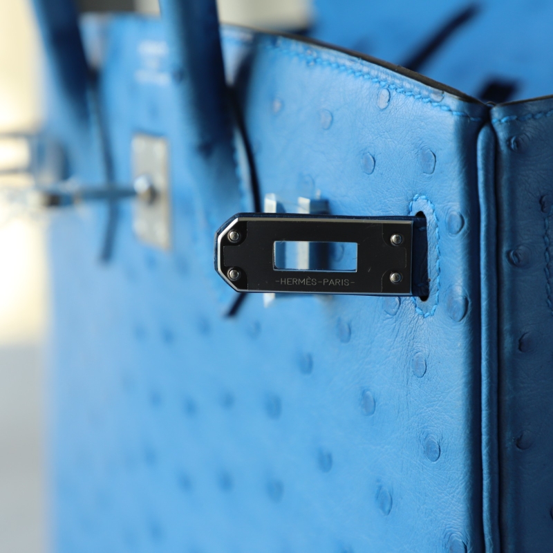 7Q Mykonos KK ostrich birkin 25 with phw