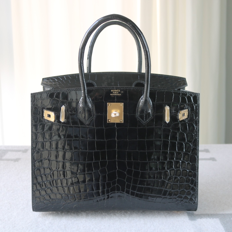 nior shiny Crocodylus niloticus birkin 30cm sellier with ghw