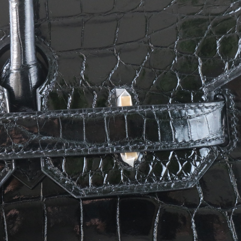 nior shiny Crocodylus niloticus birkin 30cm sellier with ghw