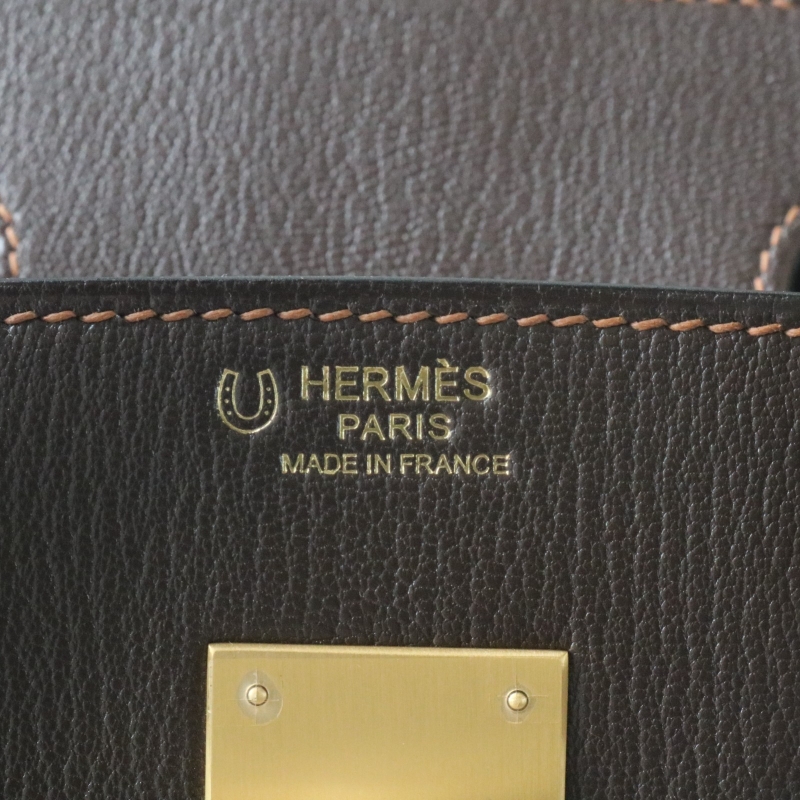 41 Havane mysore birkin 30cm with brushed gold hardware