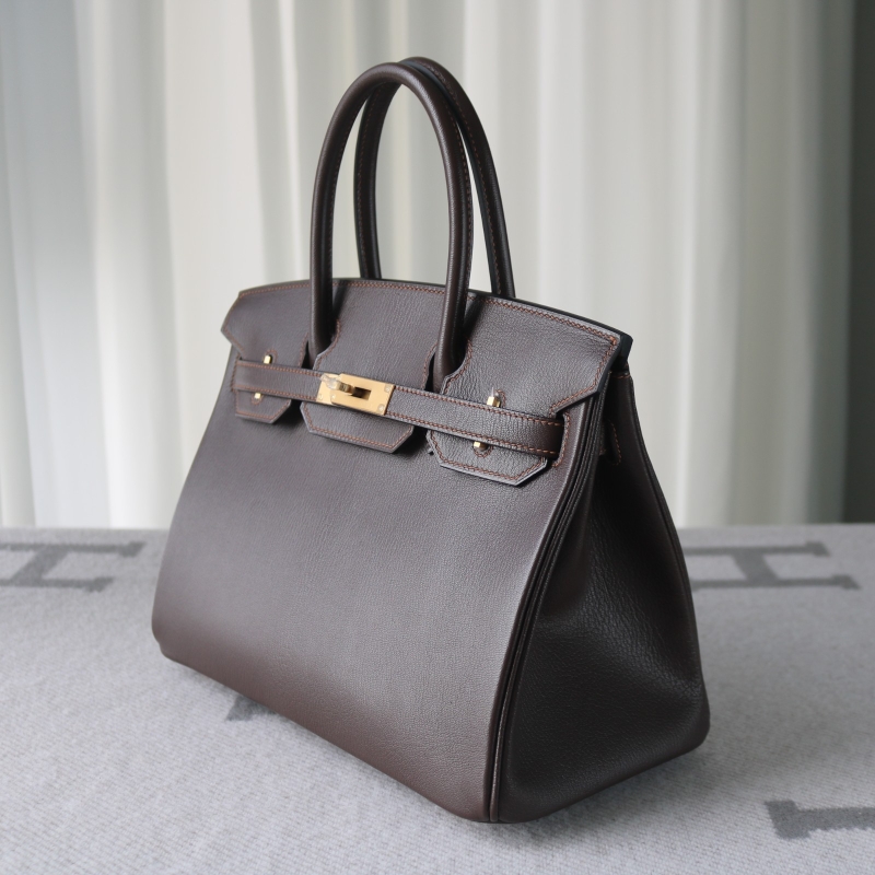 41 Havane mysore birkin 30cm with brushed gold hardware