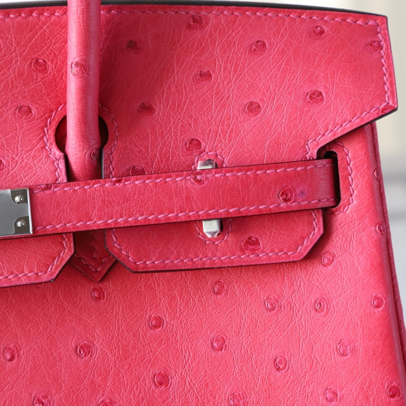 L3 rose pourple ostrich birkin 25 with phw