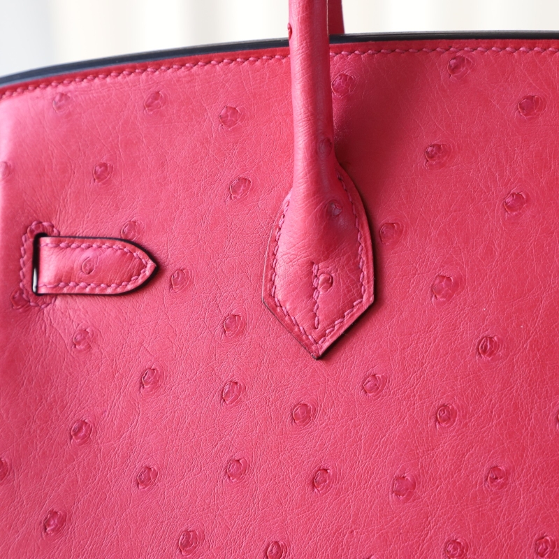 L3 rose pourple ostrich birkin 25 with phw