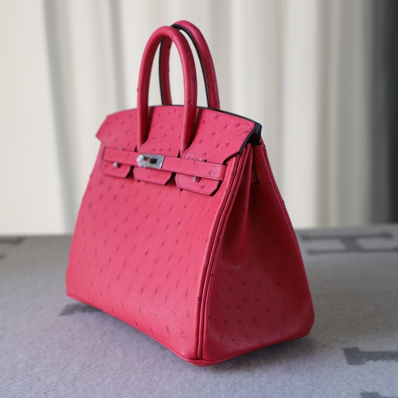 L3 rose pourple ostrich birkin 25 with phw