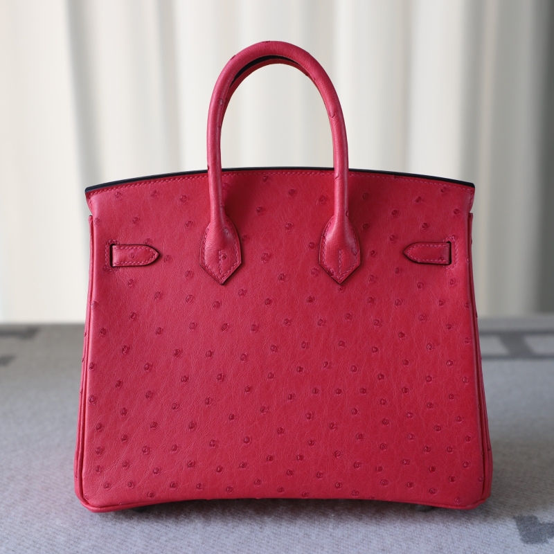 L3 rose pourple ostrich birkin 25 with phw