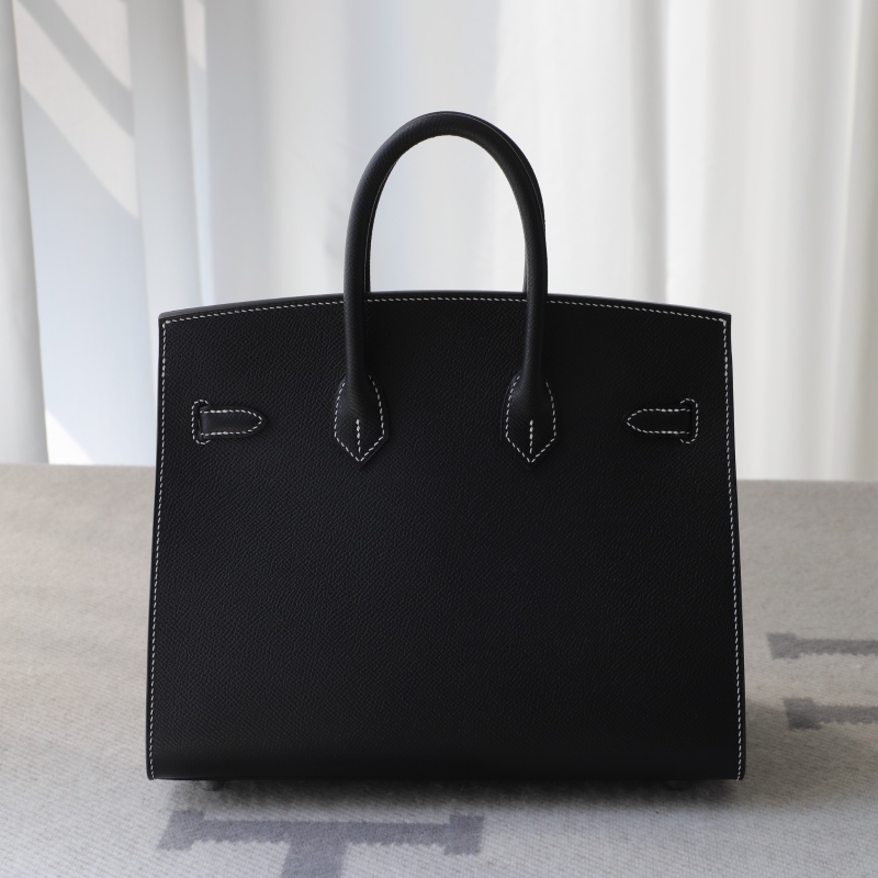 CK89 Nior epsom and gris pearl interior birkin 25 sellier with brushed silver hardware