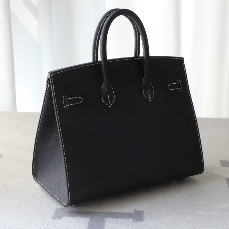 CK89 Nior epsom and gris pearl interior birkin 25 sellier with brushed silver hardware