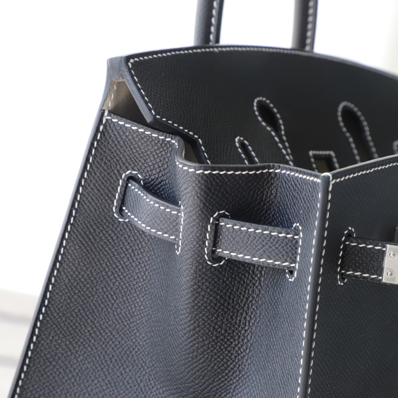CK89 Nior epsom and gris pearl interior birkin 25 sellier with brushed silver hardware