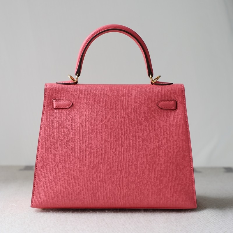 8w Rose Azalee Cherve leather kelly 25 with ghw