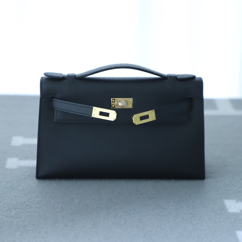 CK89 Nior Epsom Kelly Pochette With GHW