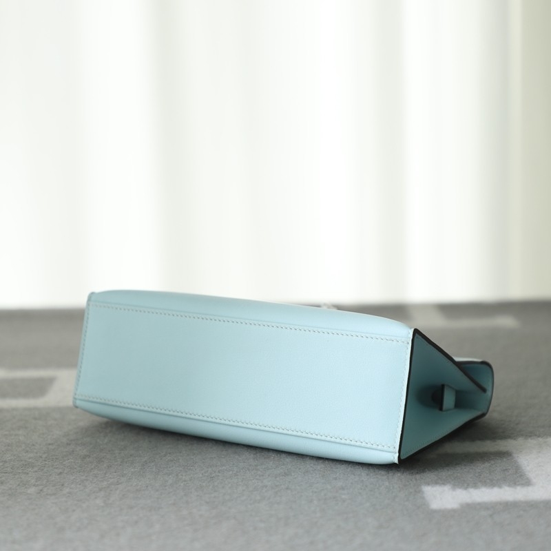 T0  Blue brume swift kelly pochette with phw