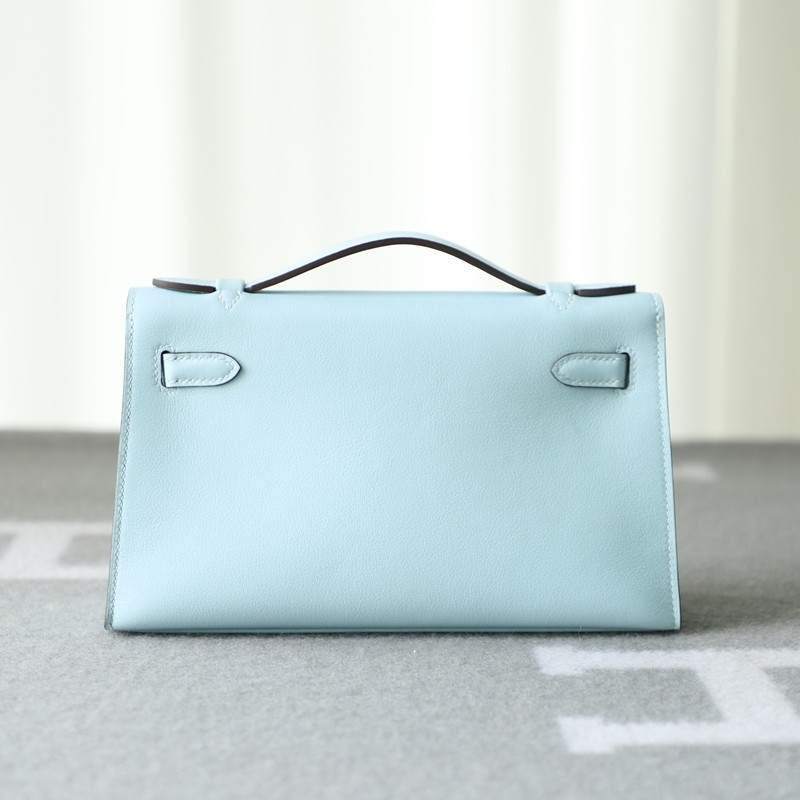 T0  Blue brume swift kelly pochette with phw