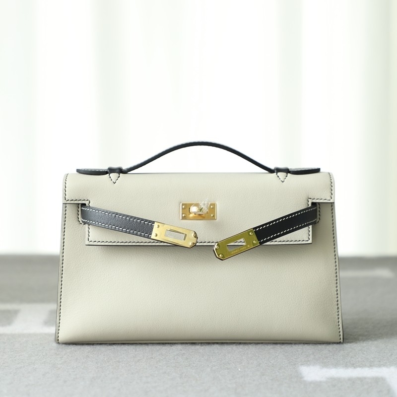 8L Beton & CK89 Nior swift kelly pochette with Ghw