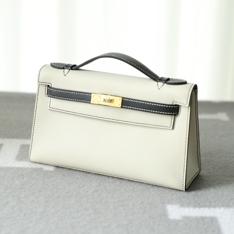 8L Beton & CK89 Nior swift kelly pochette with Ghw