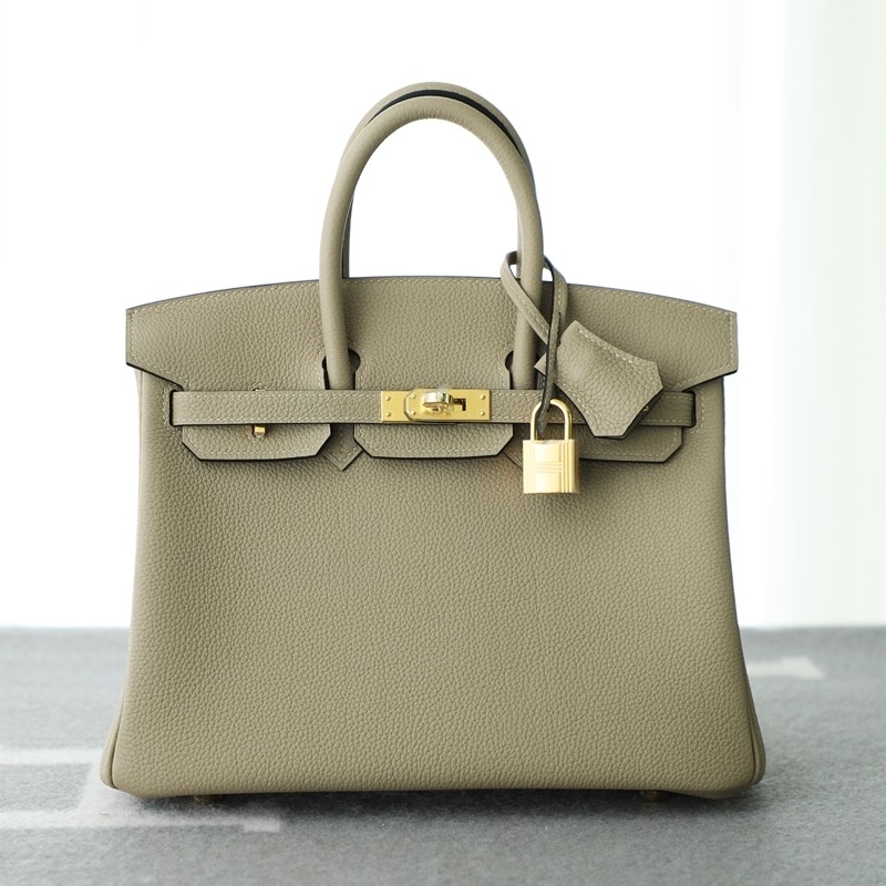 C81 Gris Tourterelle togo birkin 25 with Ghw