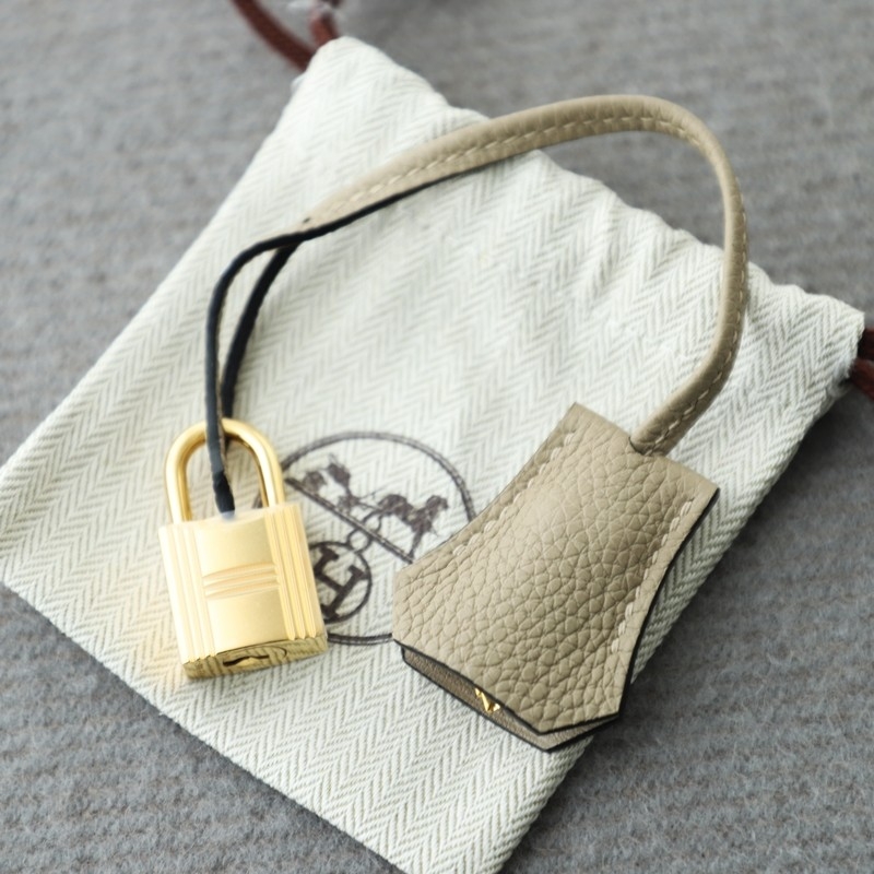  C81 Gris Tourterelle togo birkin 25 with Ghw