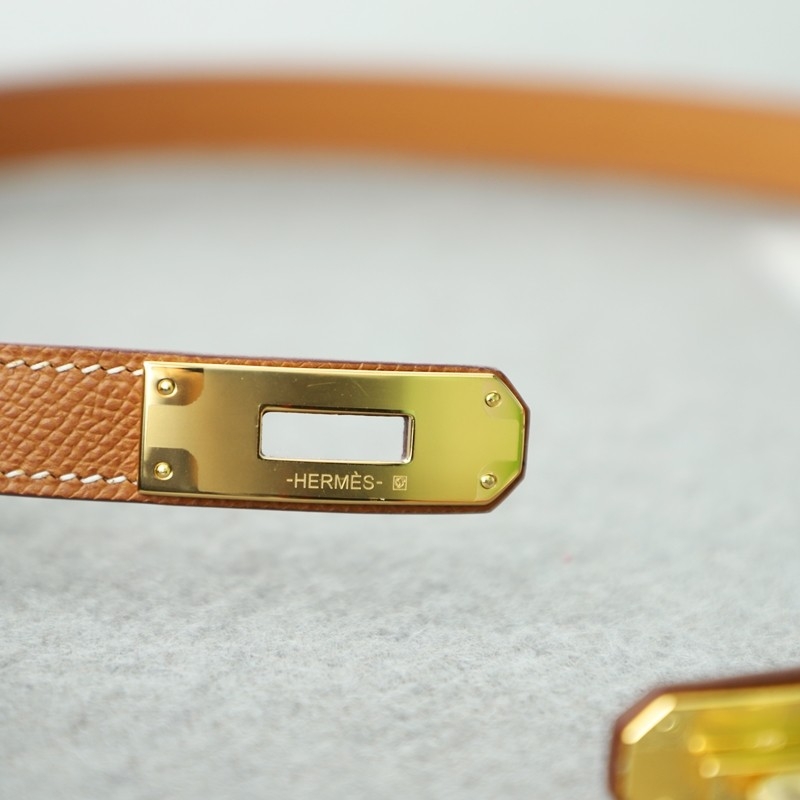 C37 GOLD epsom kelly belt ghw