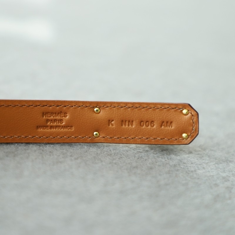 C37 GOLD epsom kelly belt ghw