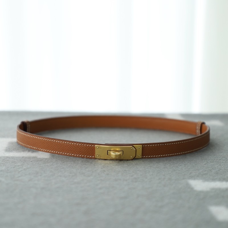 C37 GOLD epsom kelly belt ghw