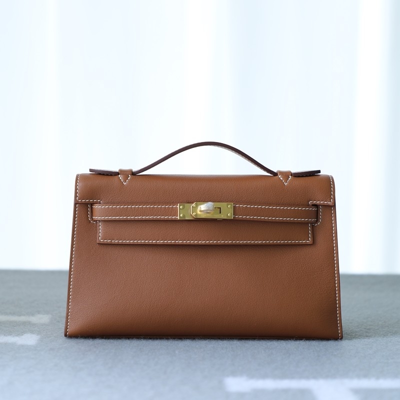 C37 GOLD swift kelly pochette with Ghw