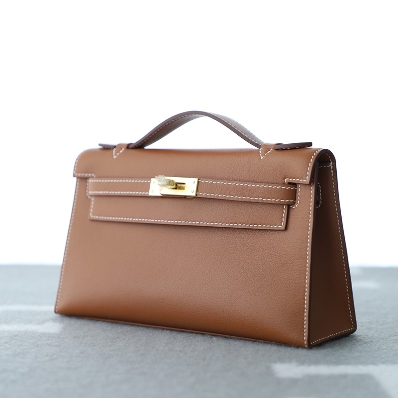 C37 GOLD swift kelly pochette with Ghw