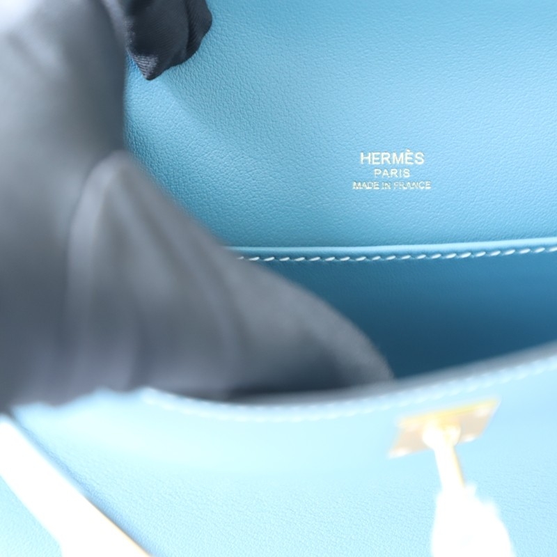 blue jean swift kelly pochette with ghw