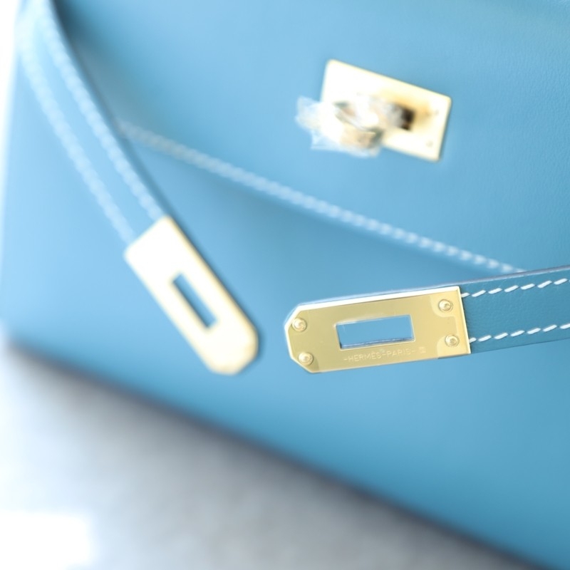 blue jean swift kelly pochette with ghw