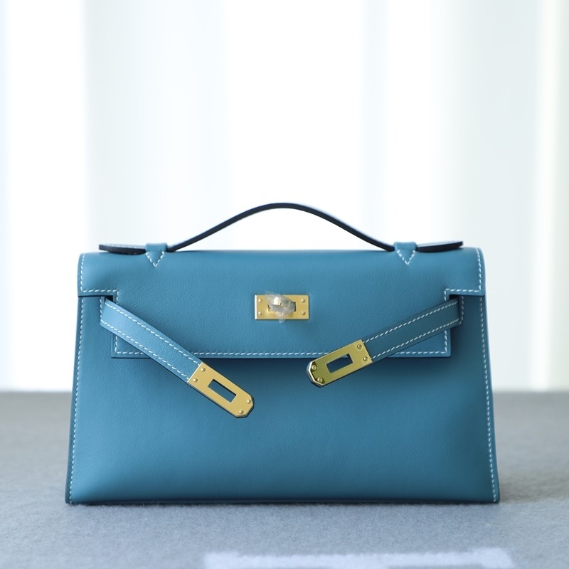 blue jean swift kelly pochette with ghw
