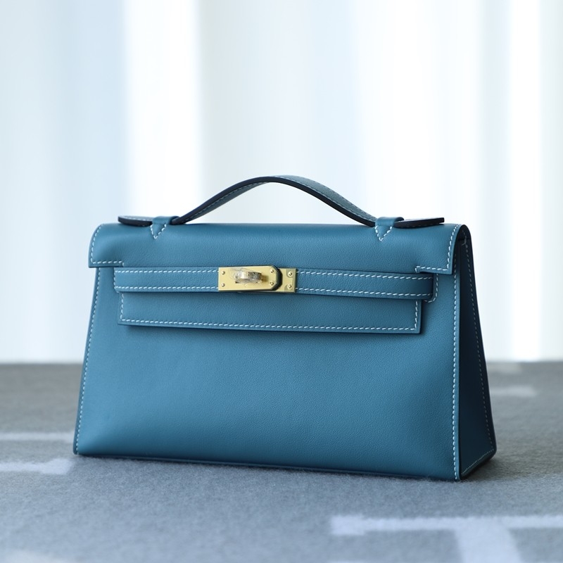 blue jean swift kelly pochette with ghw