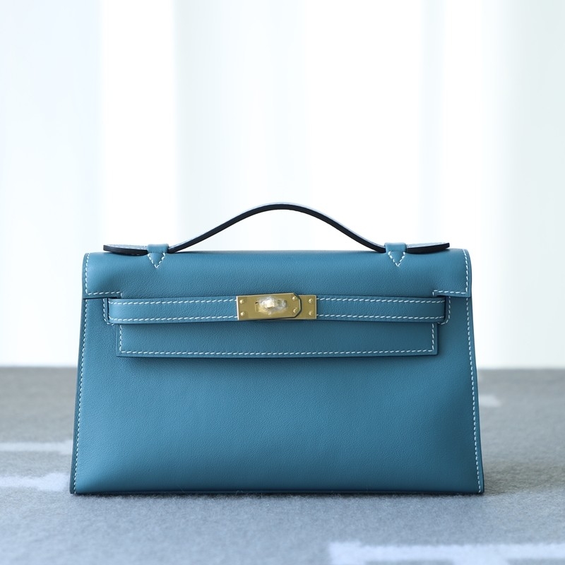 blue jean swift kelly pochette with ghw