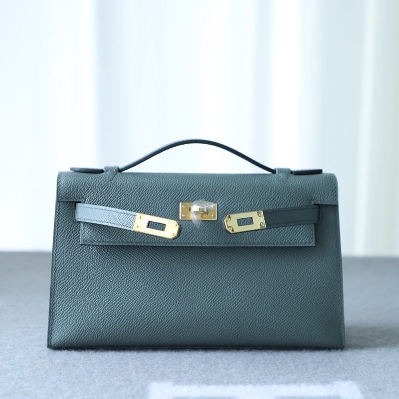 C63 vert amande epsom kelly Pochette ghw