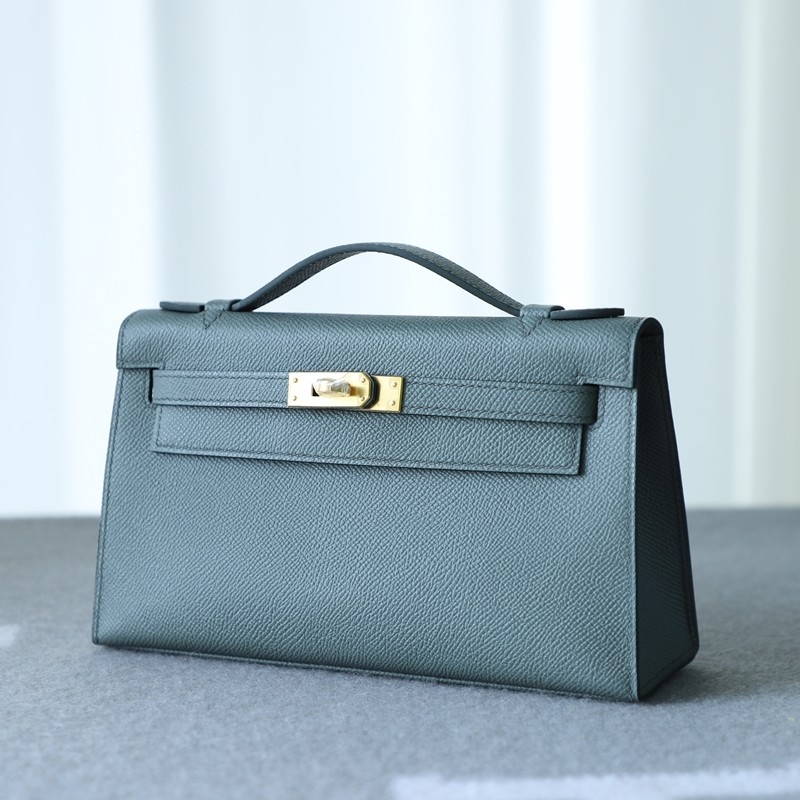 C63 vert amande epsom kelly Pochette ghw
