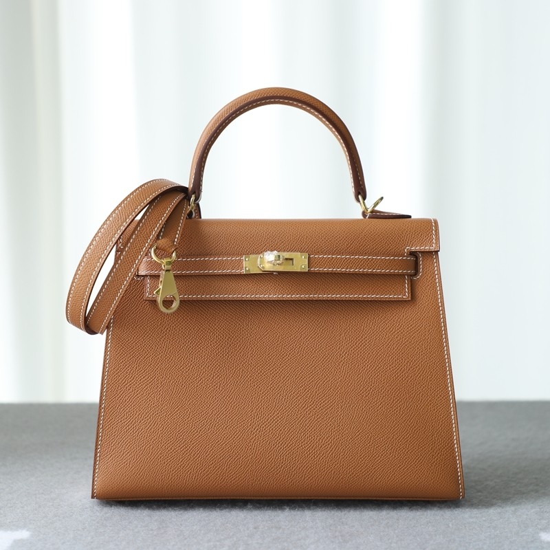  C37 GOLD epsom kelly 25 sellier with ghw