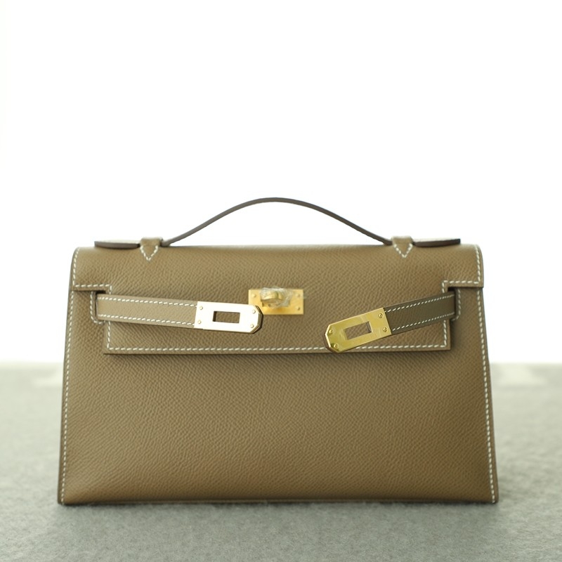  ck18 etoupe epsom kelly pochette with ghw