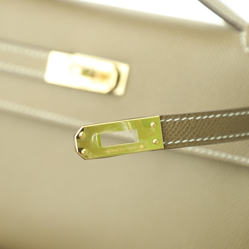  ck18 etoupe epsom kelly pochette with ghw