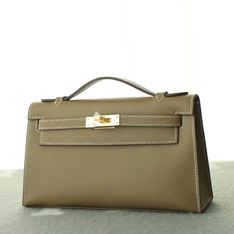  ck18 etoupe epsom kelly pochette with ghw