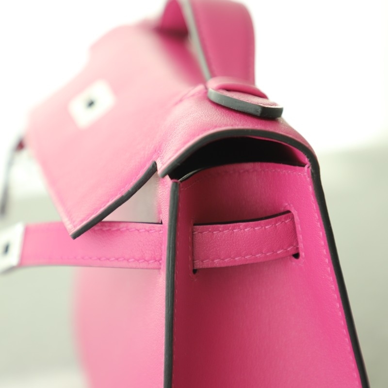  L3 rose pourple swift kelly pochette with phw