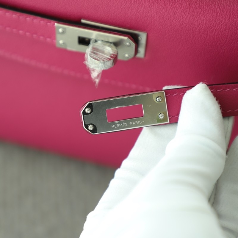  L3 rose pourple swift kelly pochette with phw