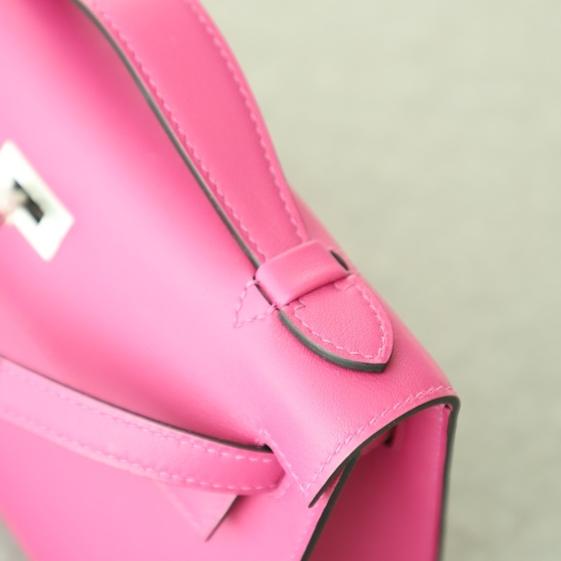  L3 rose pourple swift kelly pochette with phw